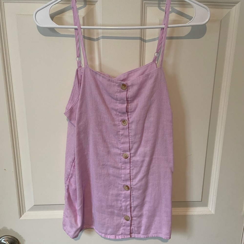 Old Navy Linen Spaghetti Strap Tank Top